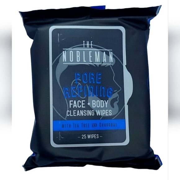 The Nobleman Men's Skin Care | Charcoal Tea Tree Face + Body Cleansing Wipe Pack - Picture 5 of 5